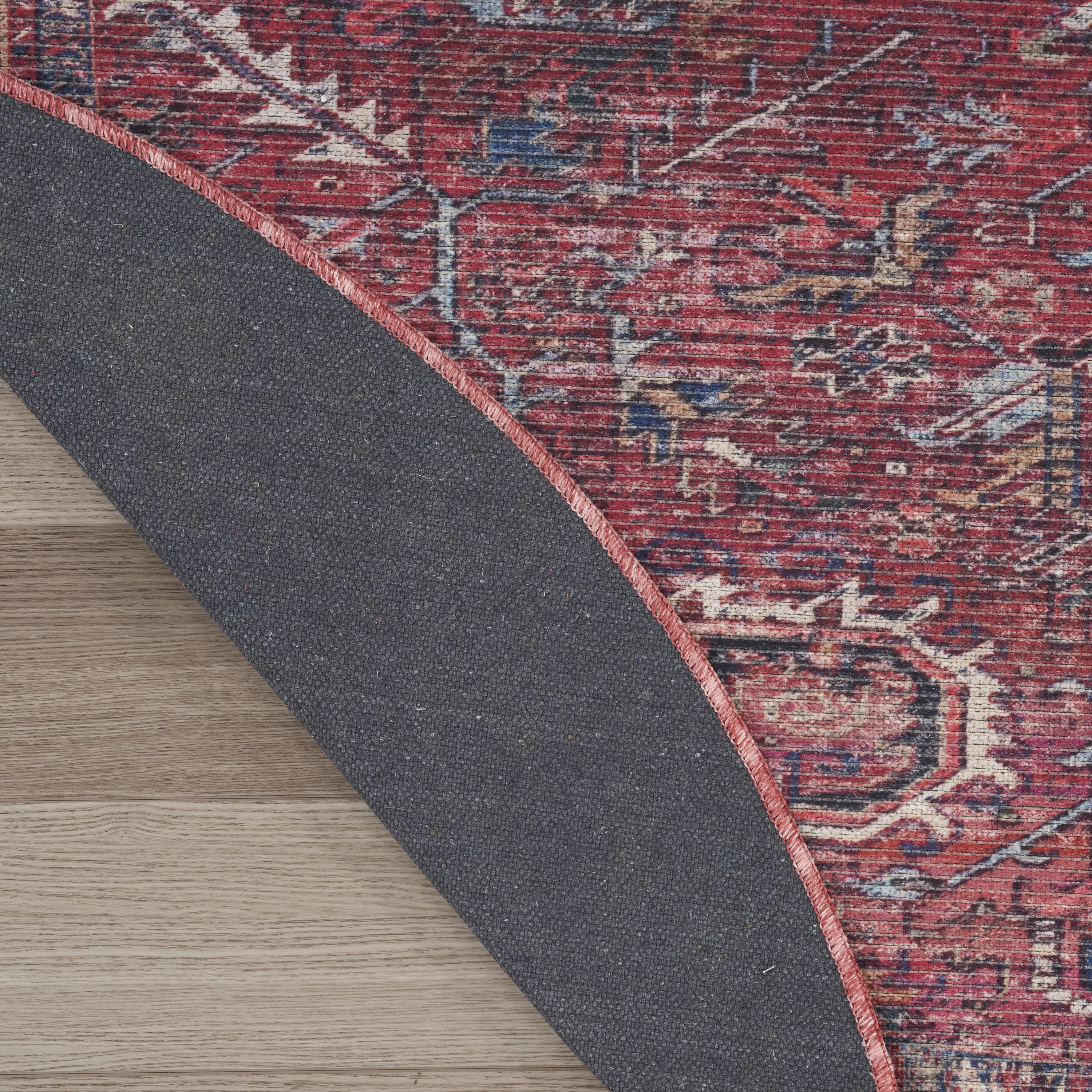 Nourison New Concept Washables 7'10" x Round Brick Vintage Indoor Rug