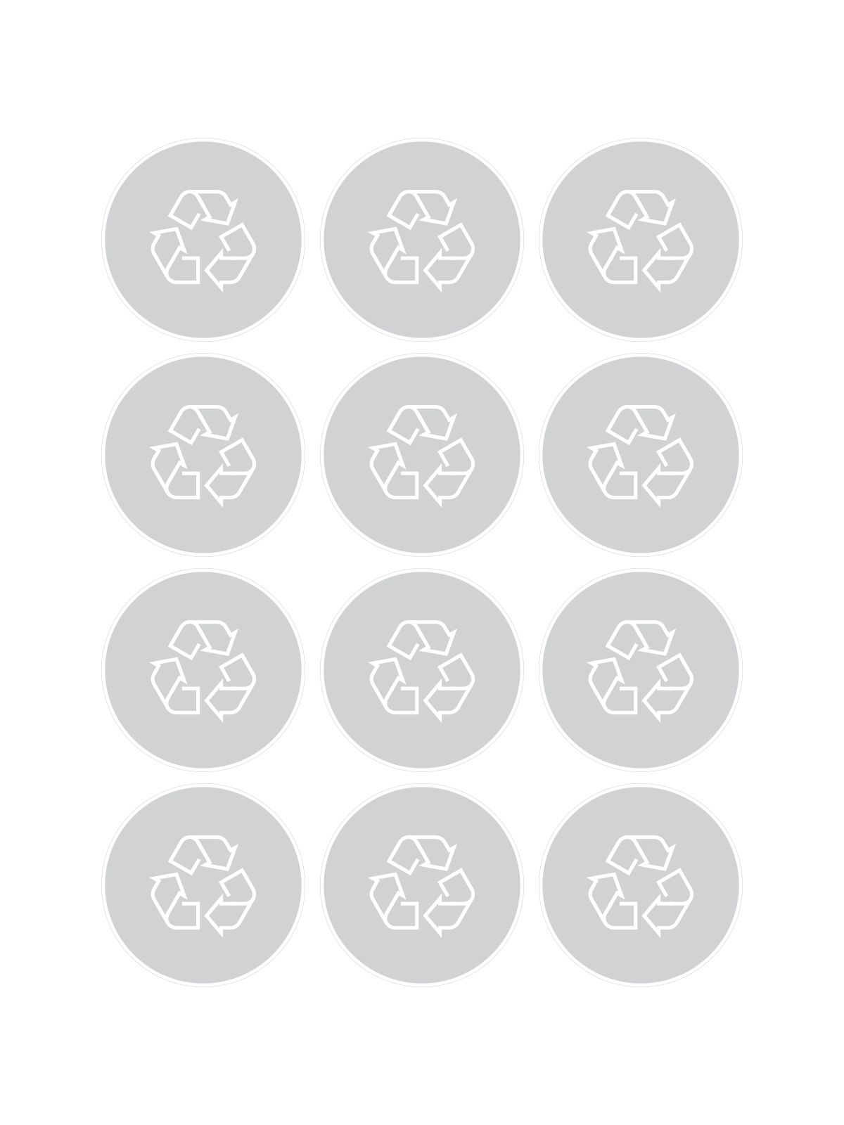 SPECTRUM (12 Pack) – Label – Mobius Loop – Clear-White