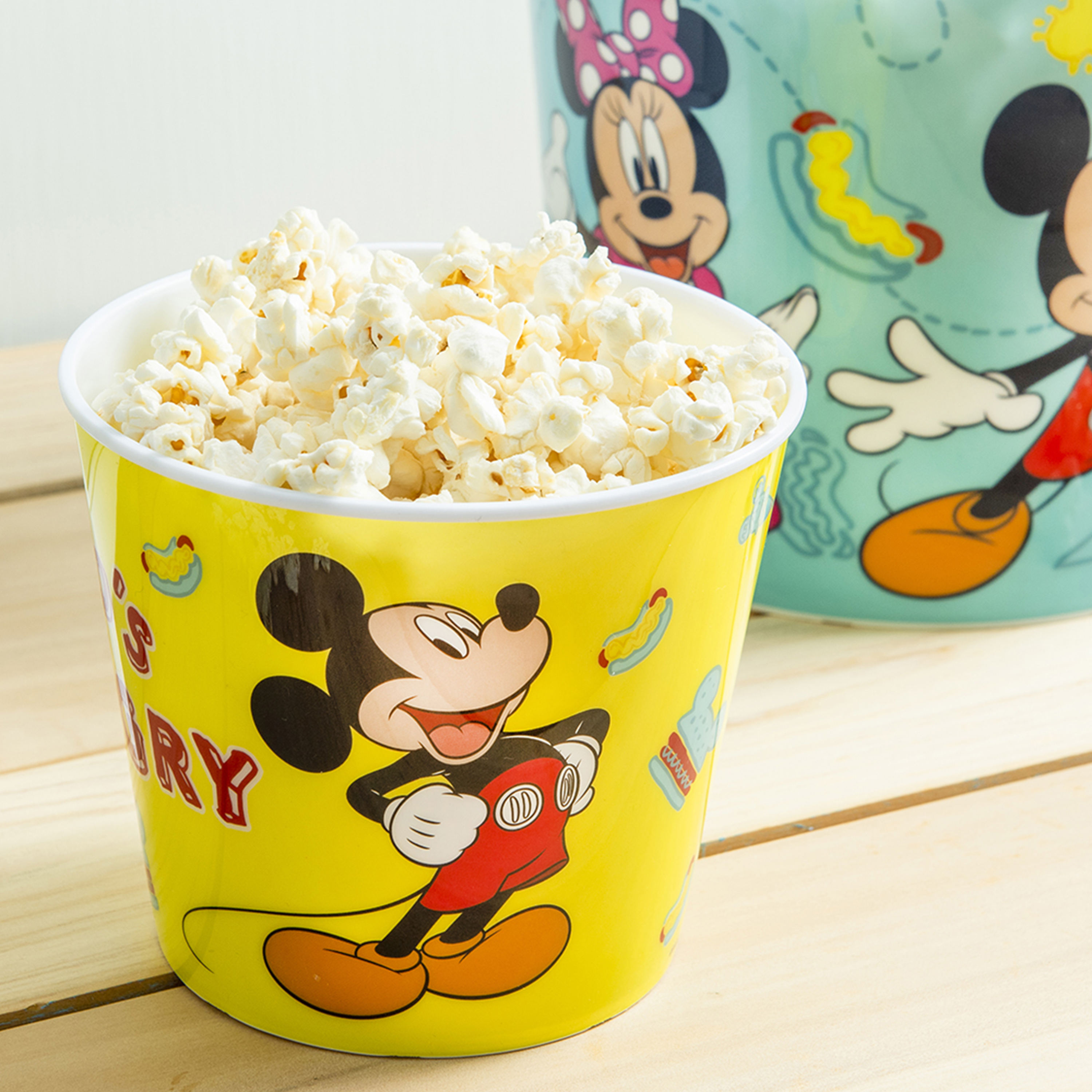 Disney Plastic Popcorn Container and Bowls, Mickey Mouse and Minnie Mouse, 5-piece set slideshow image 4 Disney Plastic Popcorn Container and Bowls, Mickey Mouse and Minnie Mouse, 5-piece set slideshow image 4