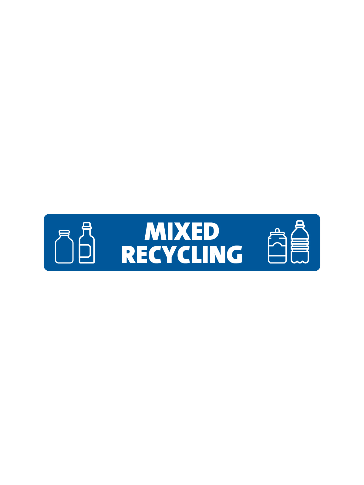 Busch Systems Indoor Expression Series Mixed Recycling Blue labels