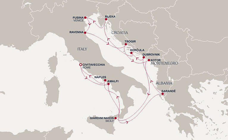 Itinerary map