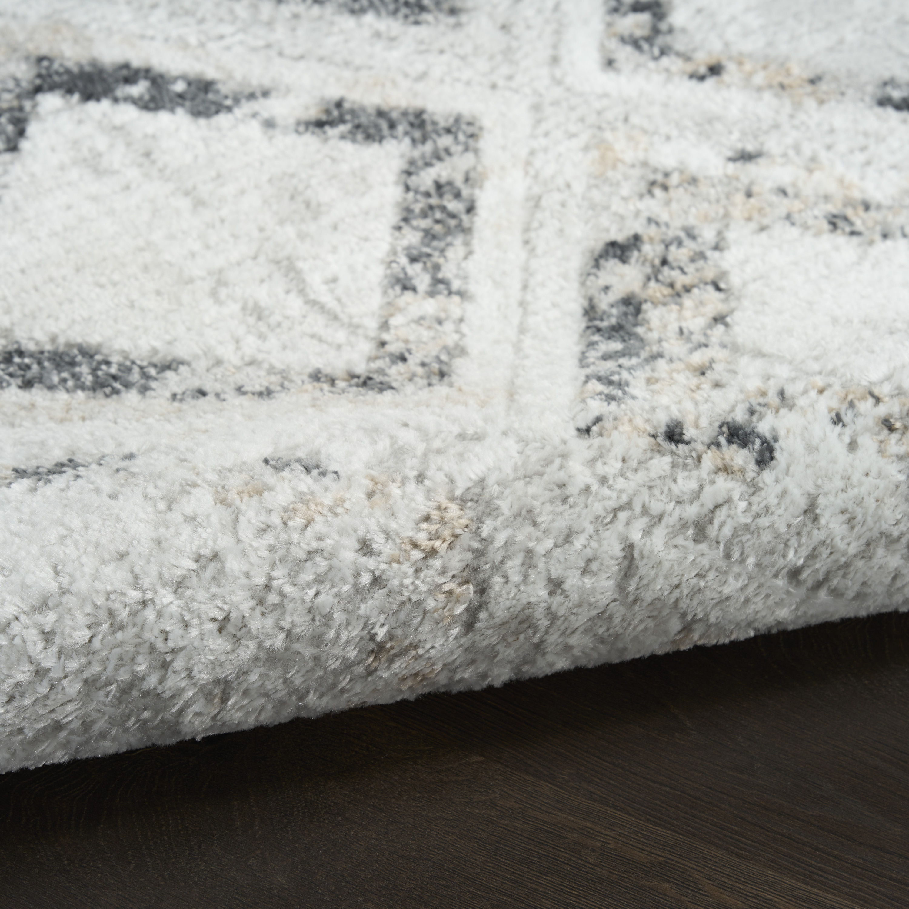 Nourison Dekor 2' x 4' Grey Charcoal Modern Indoor Rug