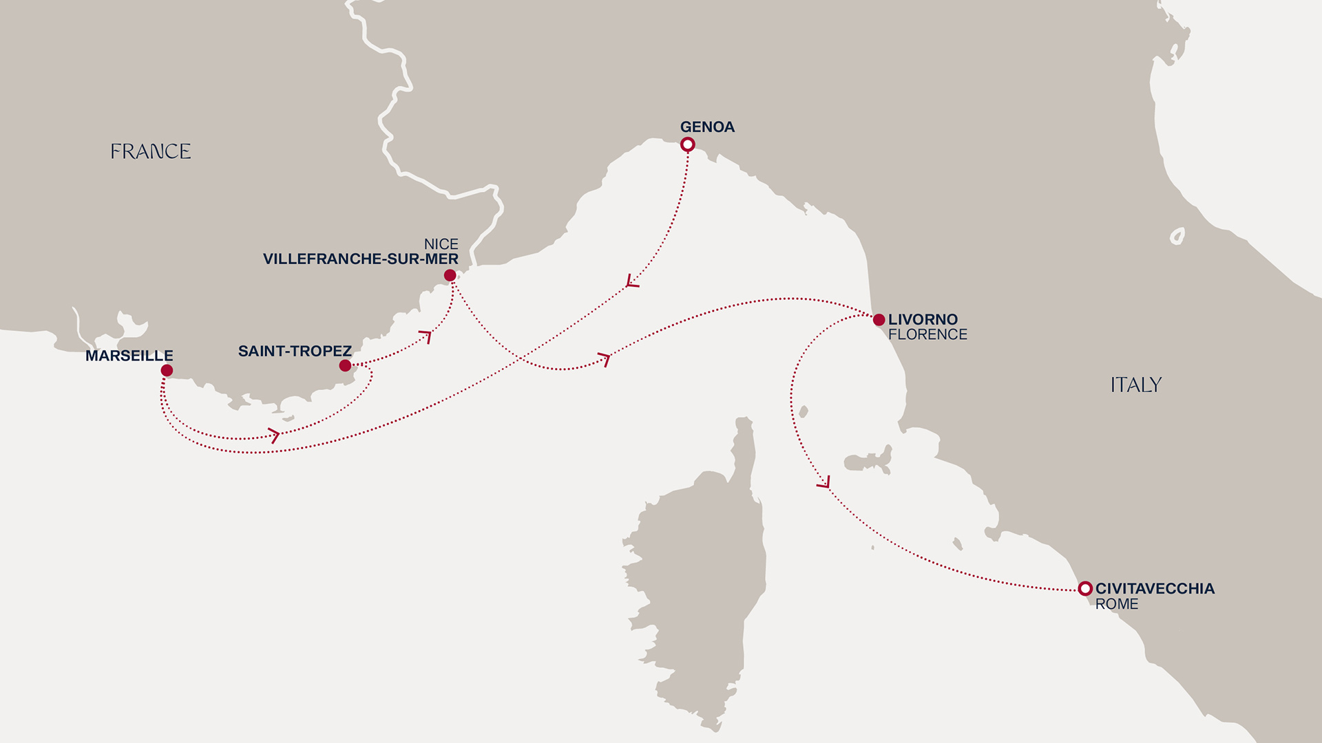 Itinerary map