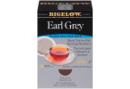 Front facing of Earl Grey Tea for Pod Brewing Machines box