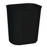 Rubbermaid Commercial, Fire Resistant, 3.5 gal, Resin, Black, Rectangle, Receptacle
