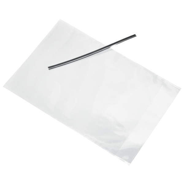 Clear Cello Treat Bags with Silver Twist Ties, 4" x 6" Decorating Tools