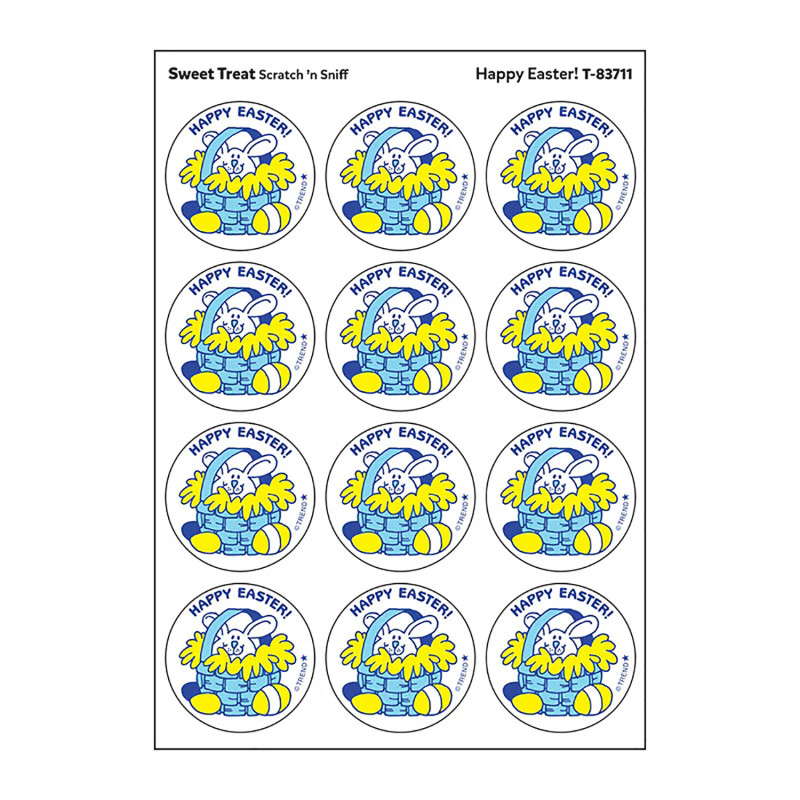 Happy Easter!/Sweet Treat scent Retro Scratch 'n Sniff Stinky Stickers®, 24 ct.