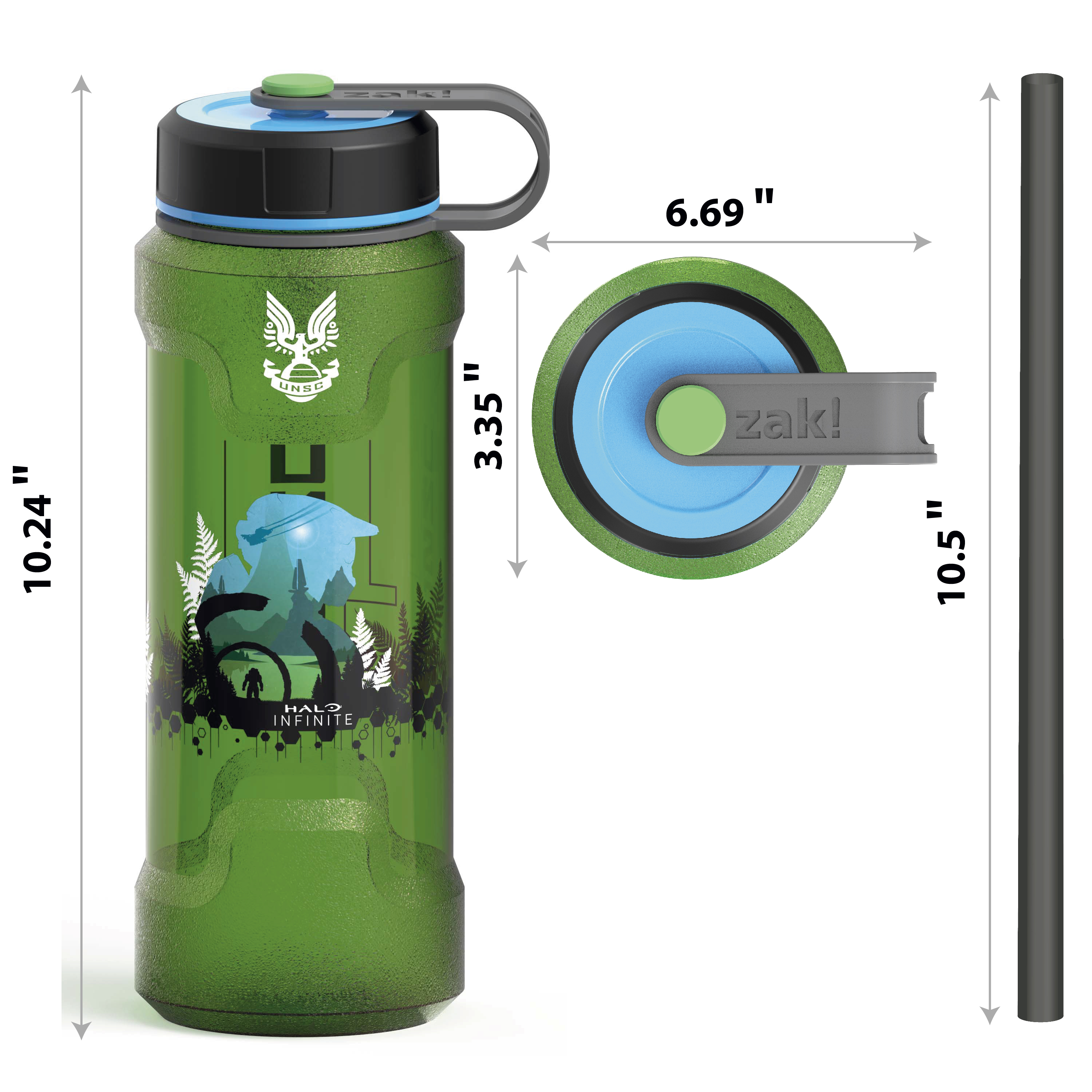 Halo 36 ounce Reusable Plastic Water Bottle, United Nations Space Command slideshow image 5 Halo 36 ounce Reusable Plastic Water Bottle, United Nations Space Command slideshow image 5