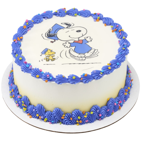 Peanuts® Snoopy® and Woodstock® Graduation PhotoCake® Edible Image®