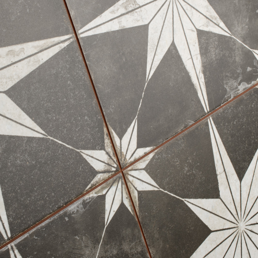 Kings Star Night 17-5/8 in. x 17-5/8 in. Ceramic Floor and Wall Tile
