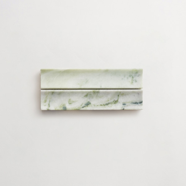 clé lapidary: sculpted shapes | etui petit mosaic sheet | honed | jade green | sample 