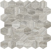 La Marca Travertino Instrata 2″ Hexagon Mosaic Polished