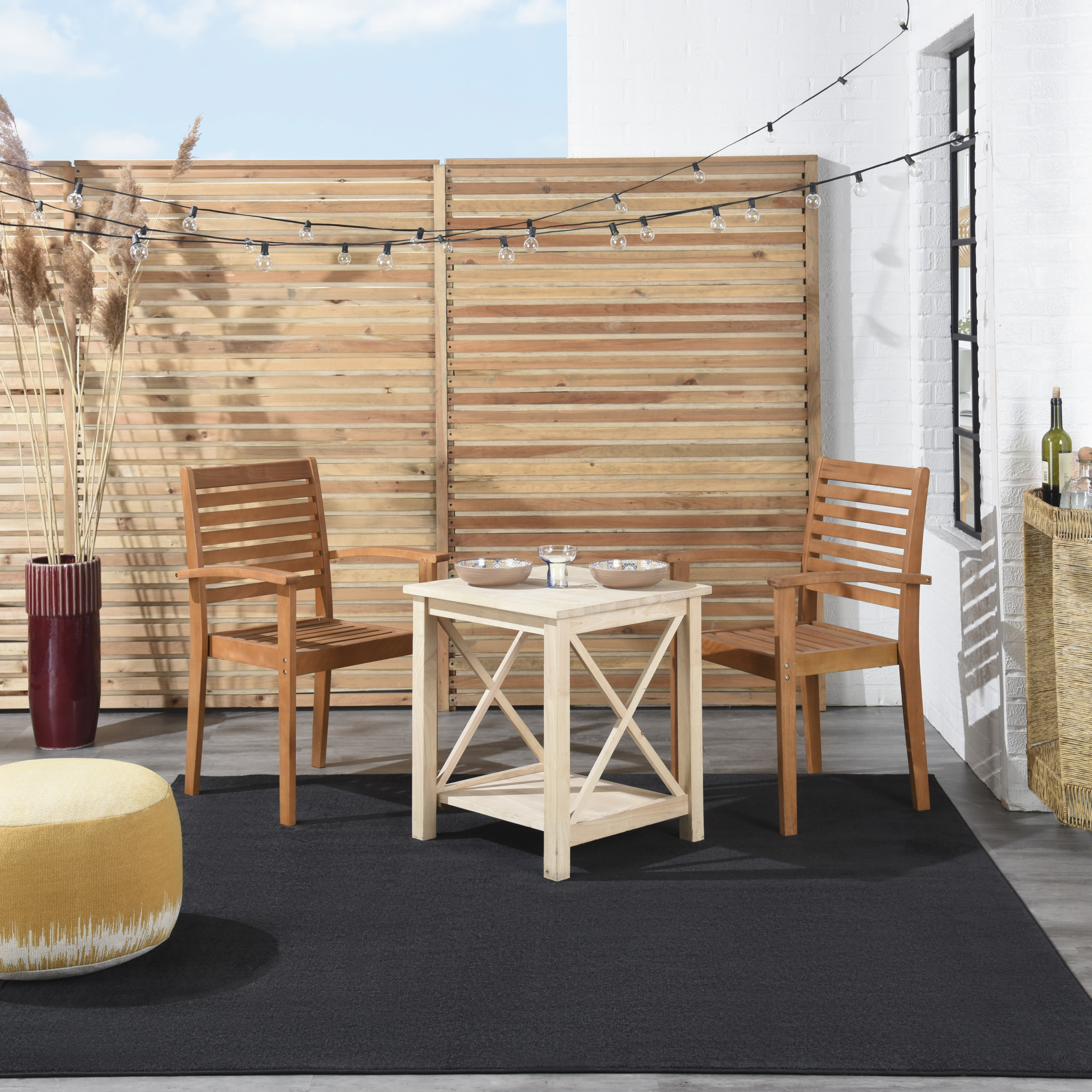 Nourison Nourison Essentials 7' x Square Black Outdoor Rug