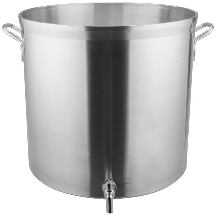 100-quart Wear-Ever® Classic Select™ heavy-duty aluminum stockpot with faucet