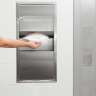 Bobrick, ClassicSeries, Folded Towel Dispenser and Waste Receptacle, Stainless Steel
