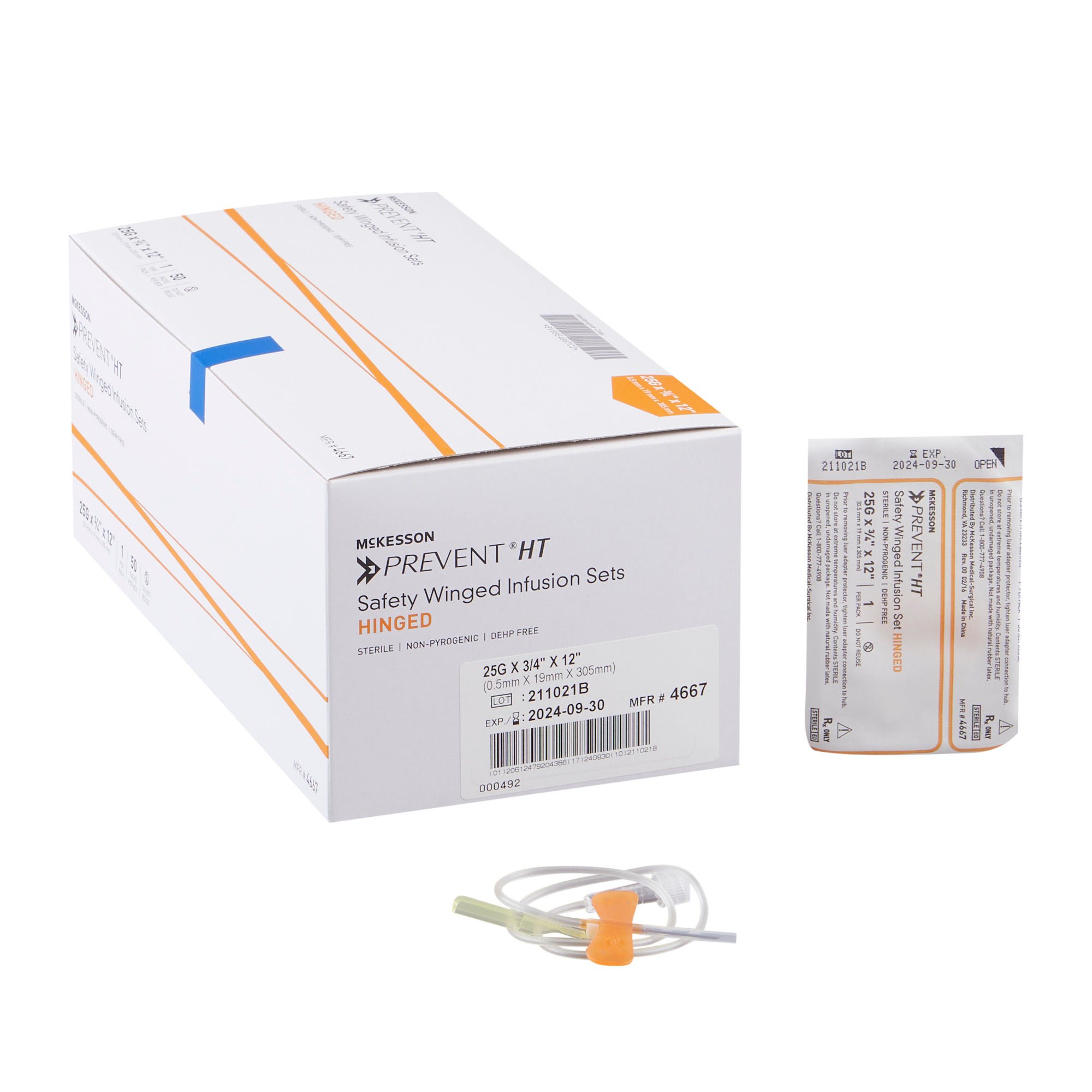 McKesson Prevent® Infusion Set, 25G x 0.75 x 12 in.