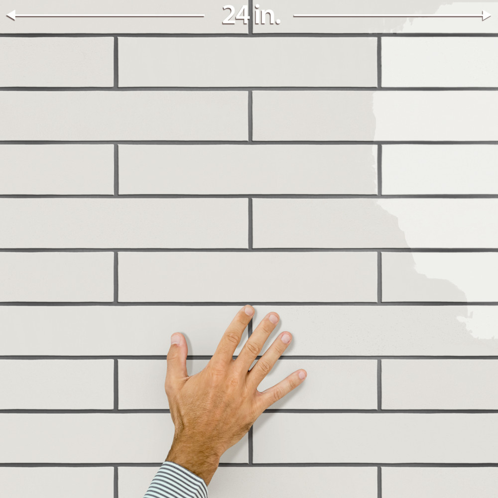 Menorca White 2-1/2 in. x 12-7/8 in. Ceramic Wall Tile