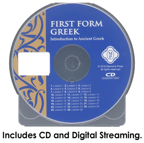 Memoria Press First Form Greek Pronunciation CD & Digital Streaming