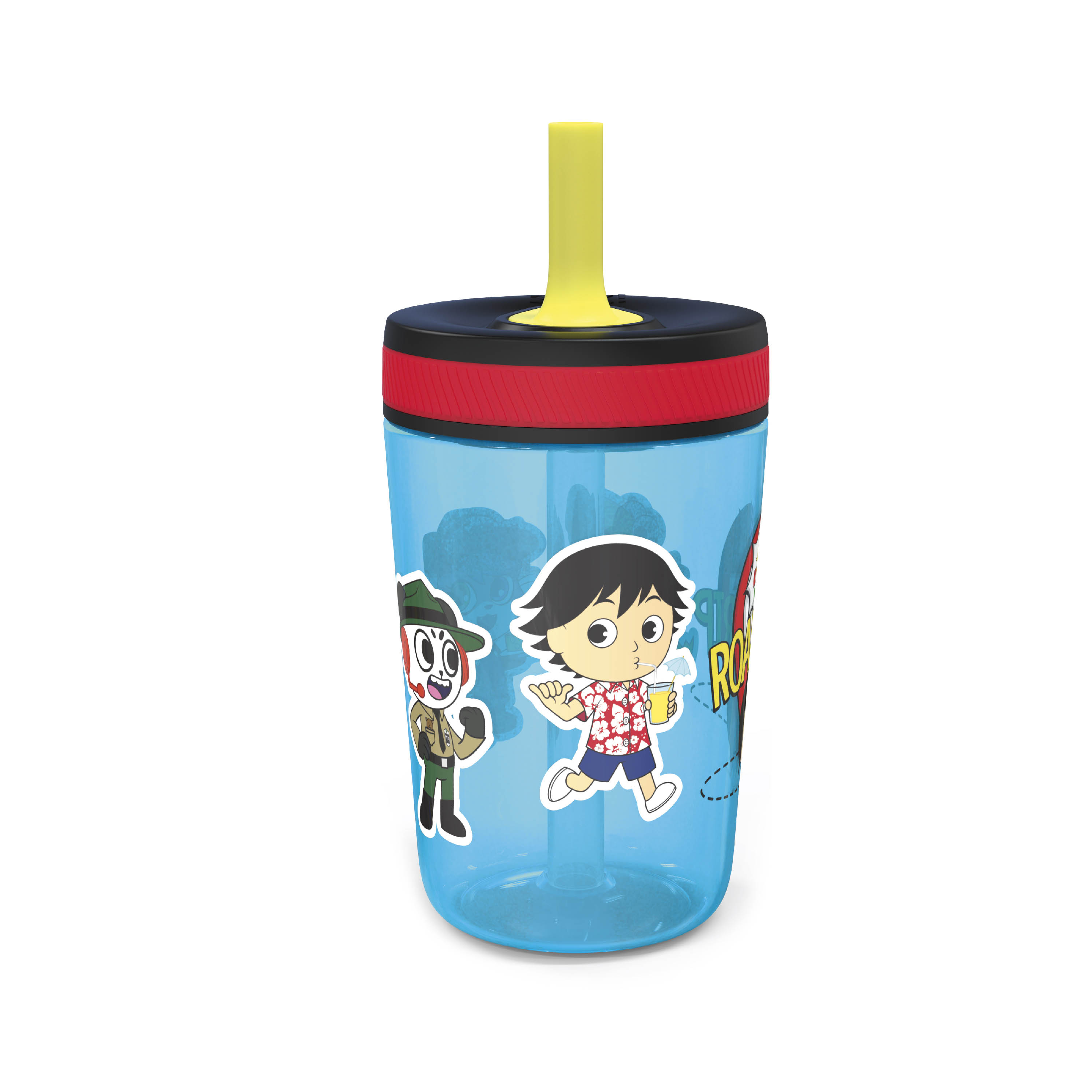 Ryans World 15  ounce Plastic Tumbler with Lid and Straw, Ryan and Friends, 2-piece set slideshow image 2