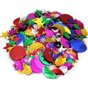 Creative Arts by Charles Leonard Glittering Sequins with Spangles, 4 Ounce Bag