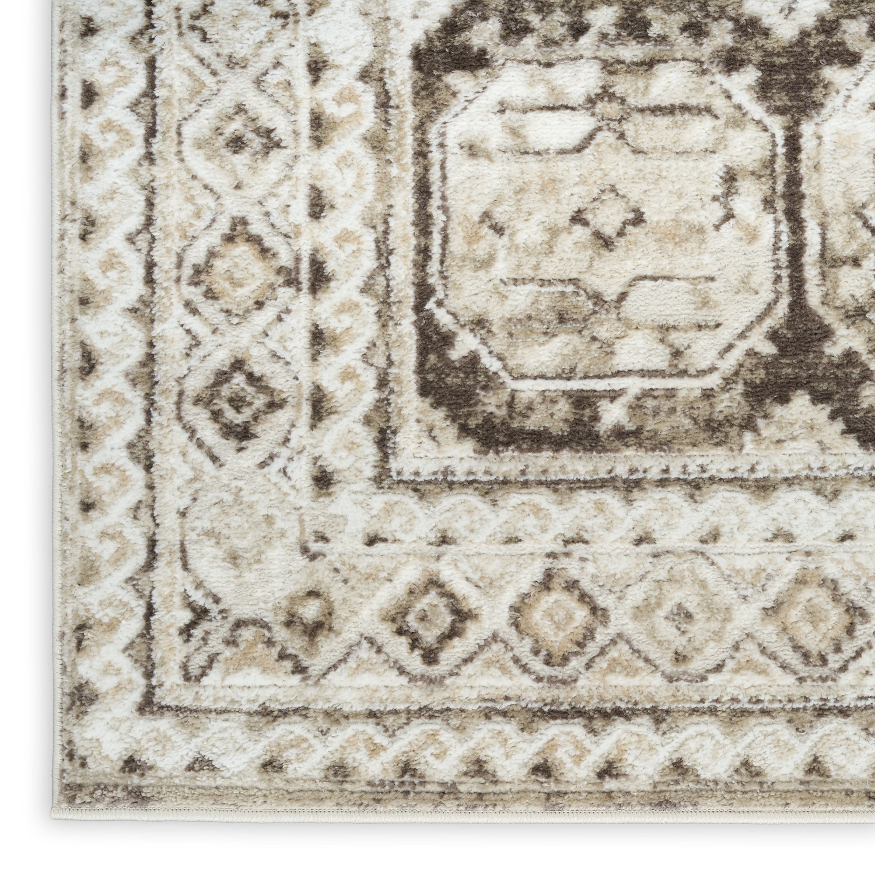 Nourison Dekor 5'3" x 7' Ivory Brown Vintage Indoor Rug
