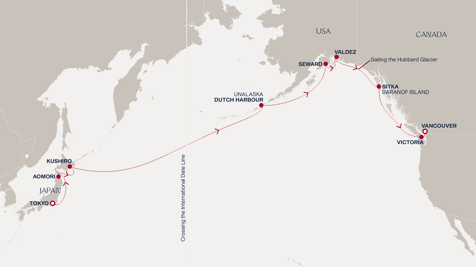 Itinerary map