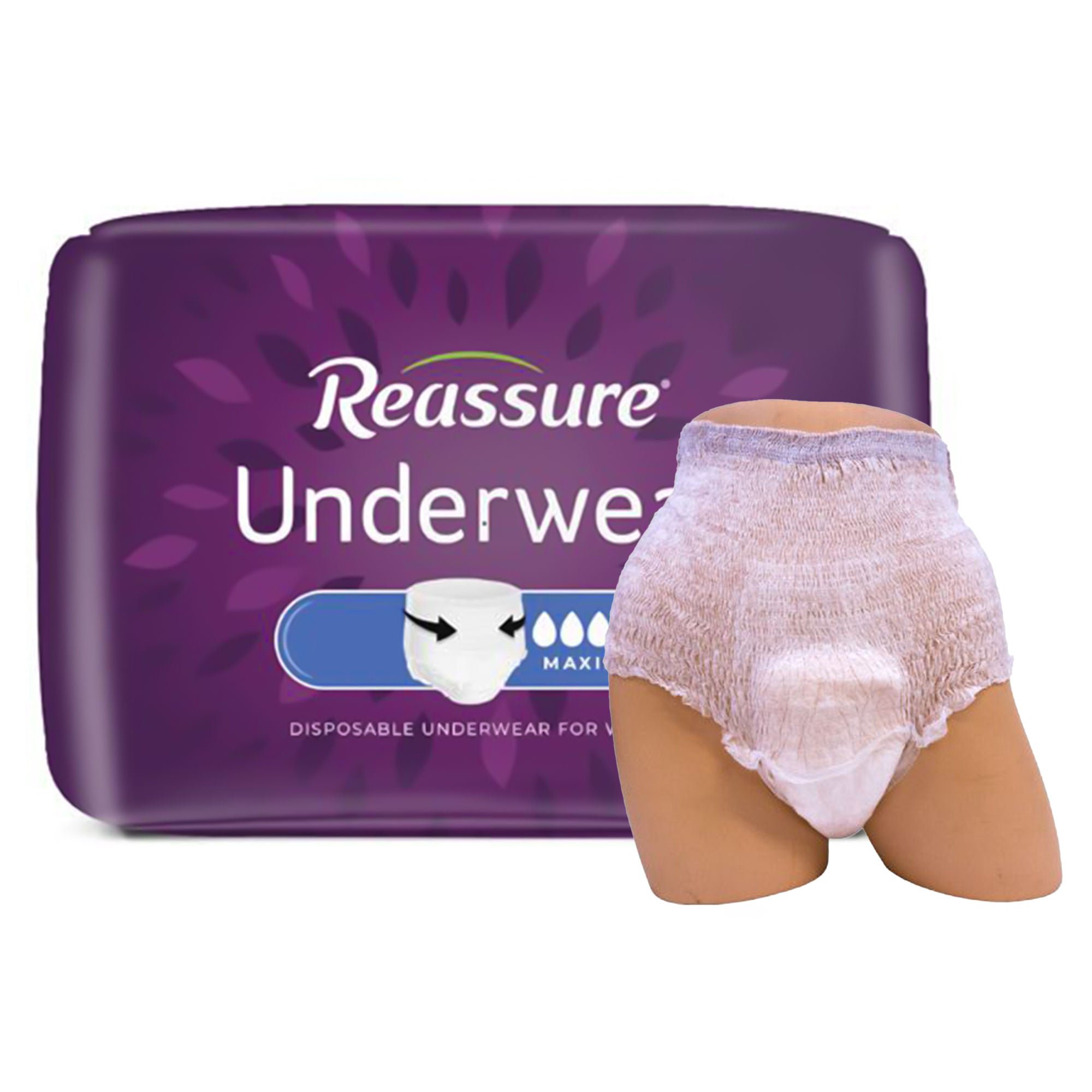 Reassure® Maximum Absorbent Underwear, Women, Medium – Heavy Absorbency, Medium