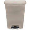 Rubbermaid Commercial, Streamline, Step-On, 24 gal, Resin, Beige, Rectangle, Receptacle