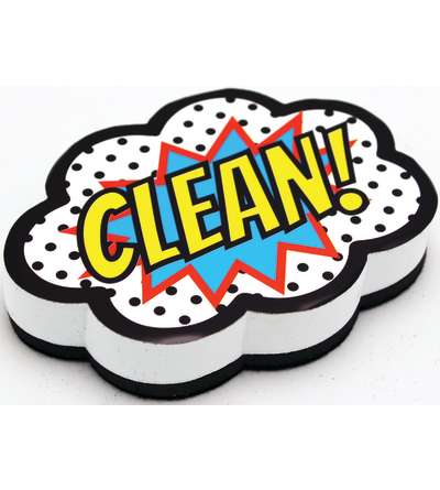 Magnetic Whiteboard Eraser, Superheroes CLEAN!