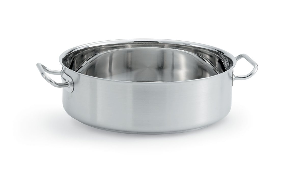 12-quart Intrigue® stainless steel brazier with natural finish