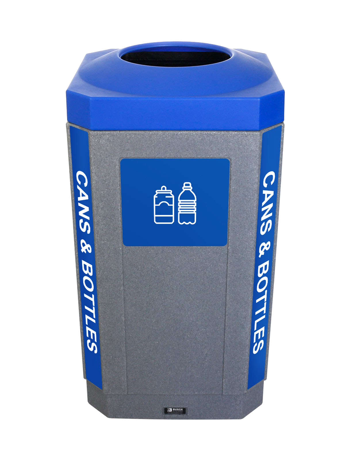 OCTO – Single – Unit – Indoor – Cans & Bottles – Full – Greystone-Blue