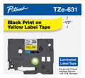 TZe Laminated Standard Adhesive Tape 12 mm Black On Yellow