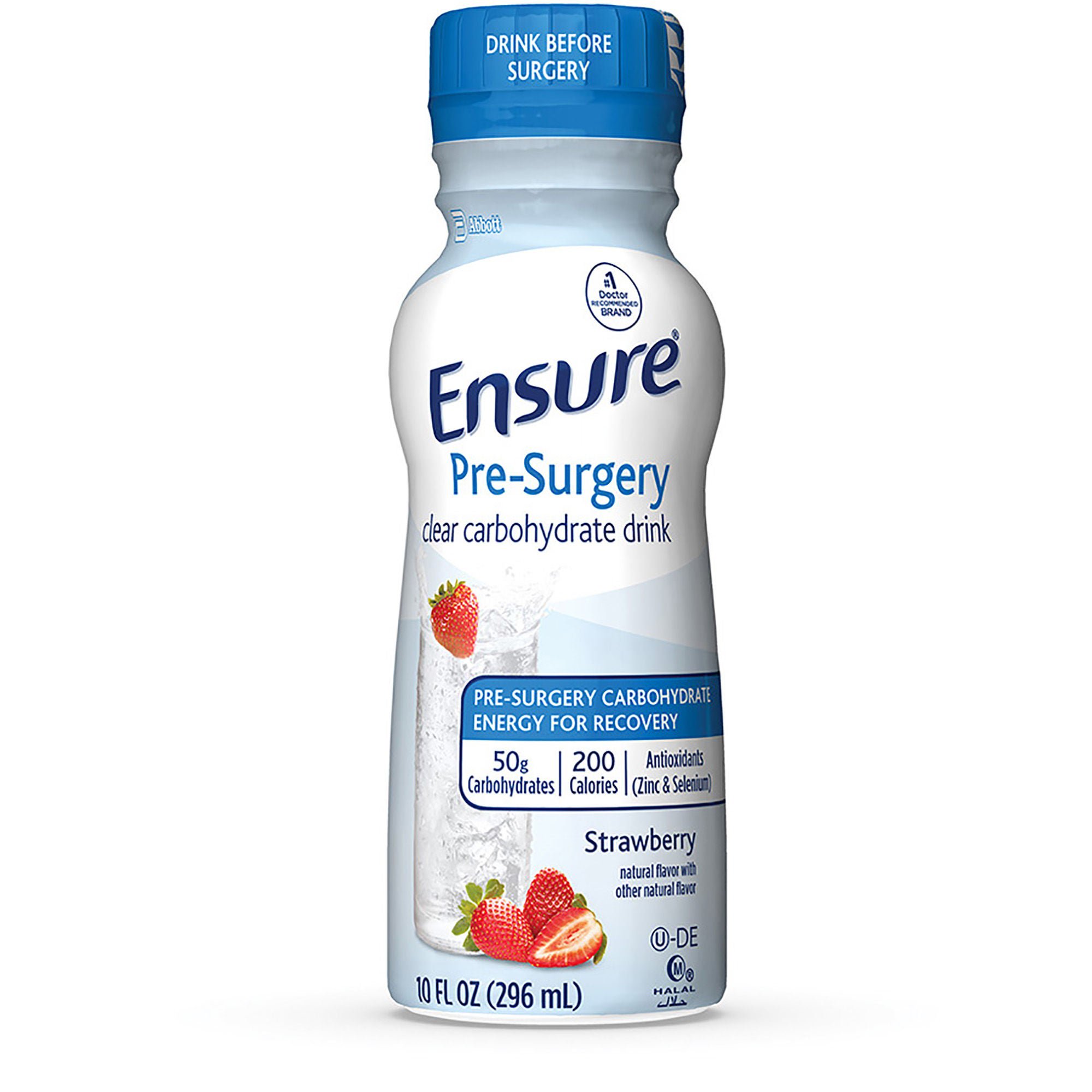 Ensure® Pre-Surgery Strawberry Clear Carbohydrate Drink, 10-ounce bottle