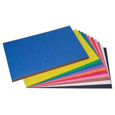 Prang (Formerly SunWorks) Construction Paper, 10 Assorted Colors, 12" x 18", 100 Sheets