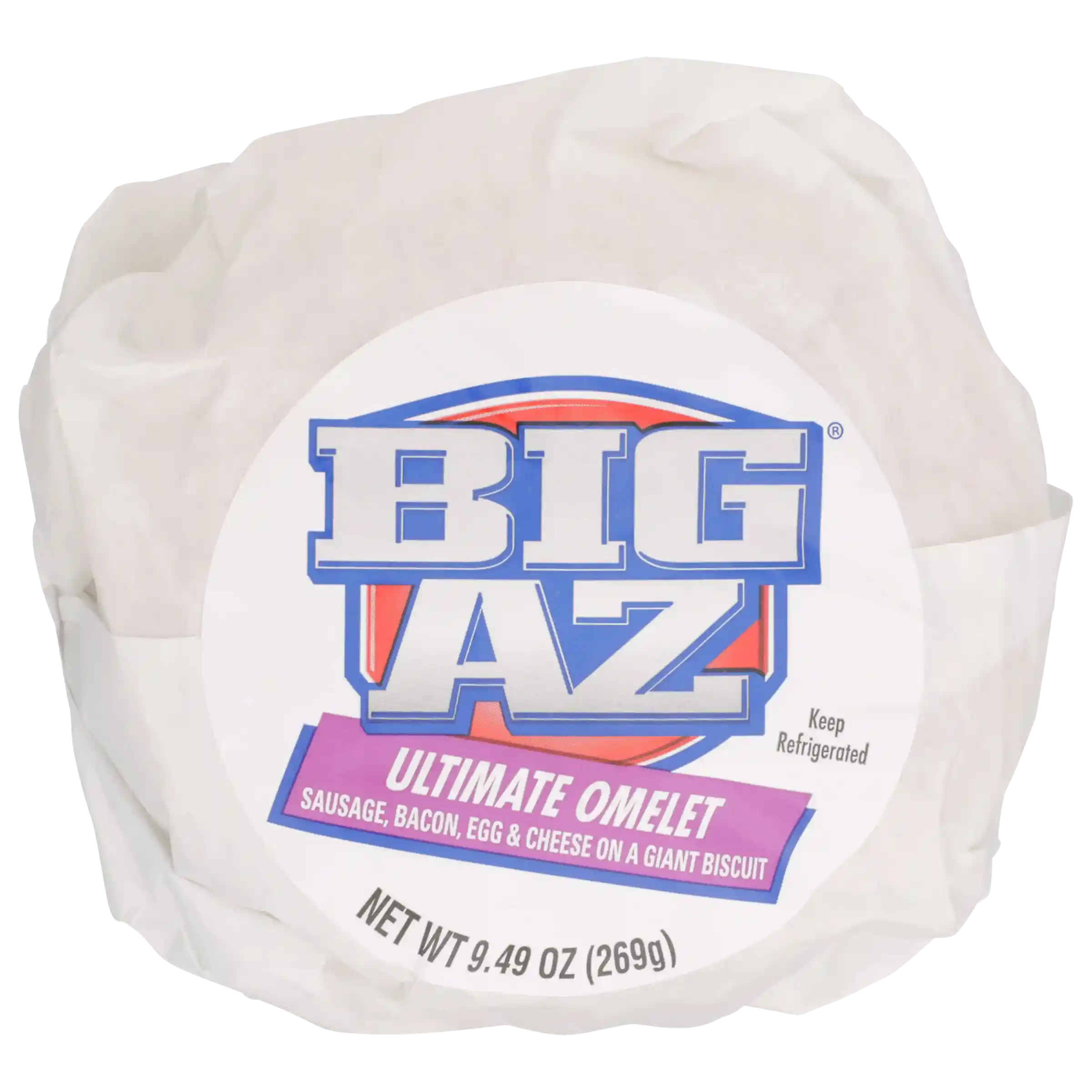 BIG AZ® Sausage, Bacon, Egg and Cheese Omelet Sandwich_image_3