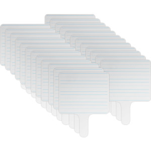 Rectangular Lined Dry Erase Answer Paddle, Class Pack of 24