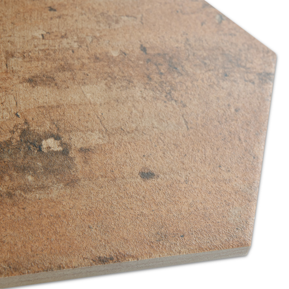 Terre Hex Rosso 9-7/8 in. x 11-3/8 in. Porcelain Floor and Wall Tile