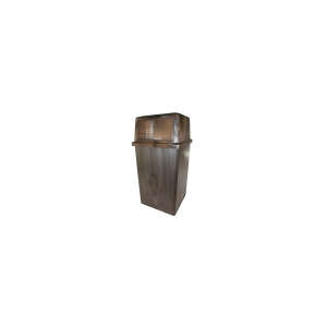 Impact, Vanguard™, 45gal, Resin, Brown, Square, Receptacle