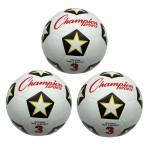 Champion Sports Rubber Soccer Ball, Size 3, Pack of 3 CHSSRB3-3