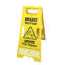 Impact, Vented, English/Spanish, "Caution", Wet Floor Sign, Yellow, 25"