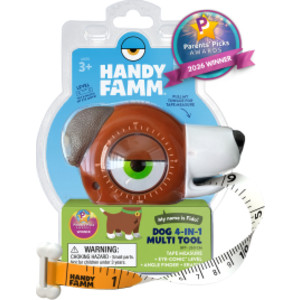 Fido the Dog&trade; 4-in-1 Kids Tape Measure &ndash; 8 ft Measuring Tool with Level & Angle Finder, STEM Learning Tool for Kids
