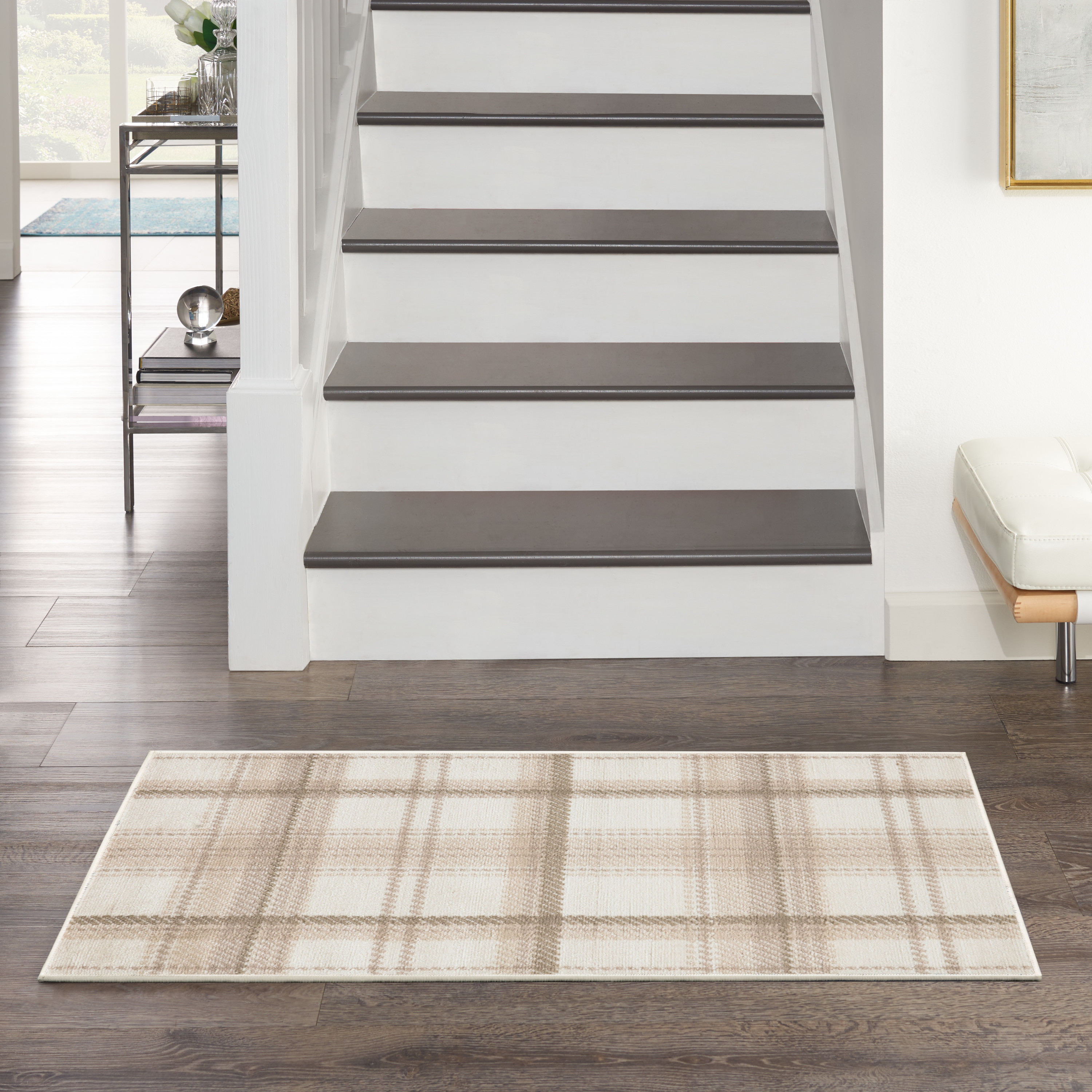 Nourison Grafix 2' x 4' Ivory Beige Farmhouse Indoor Rug