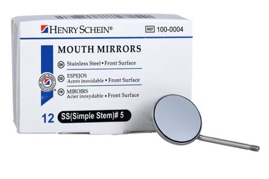 Henry Schein Front Surface Mirror #5 Simple Stem