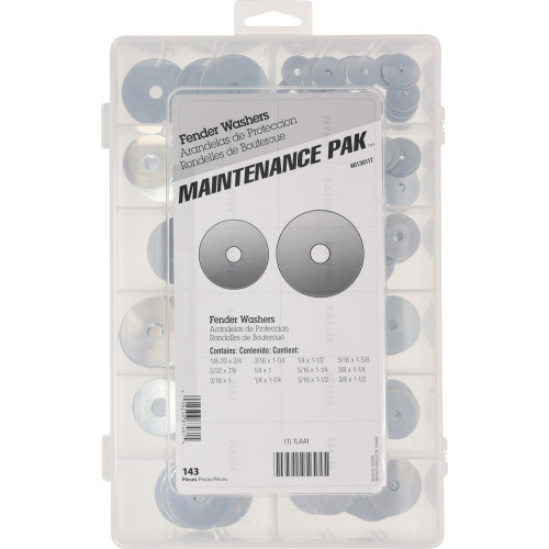 Zinc-Plated Fender Washer Assortment Kit (143-Piece)