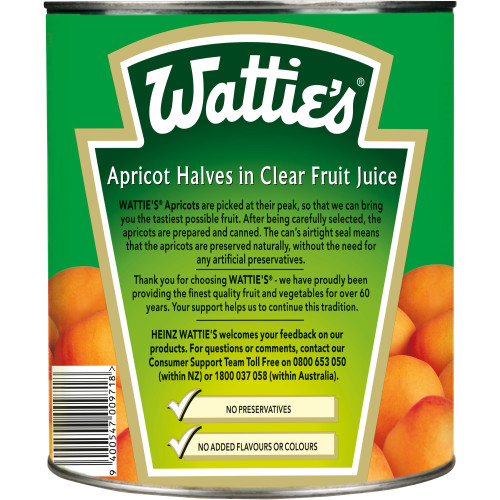  Wattie's® Apricot Halves in Clear Fruit Juice 2.95kg 