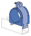 Cush-A-Clamp® 304 Stainless Steel 2200 lb. Load Capacity 2-3/8 in. O.D. Tube 2 in. Pipe 2.83 L x 3.67 H x 1.62 W in.