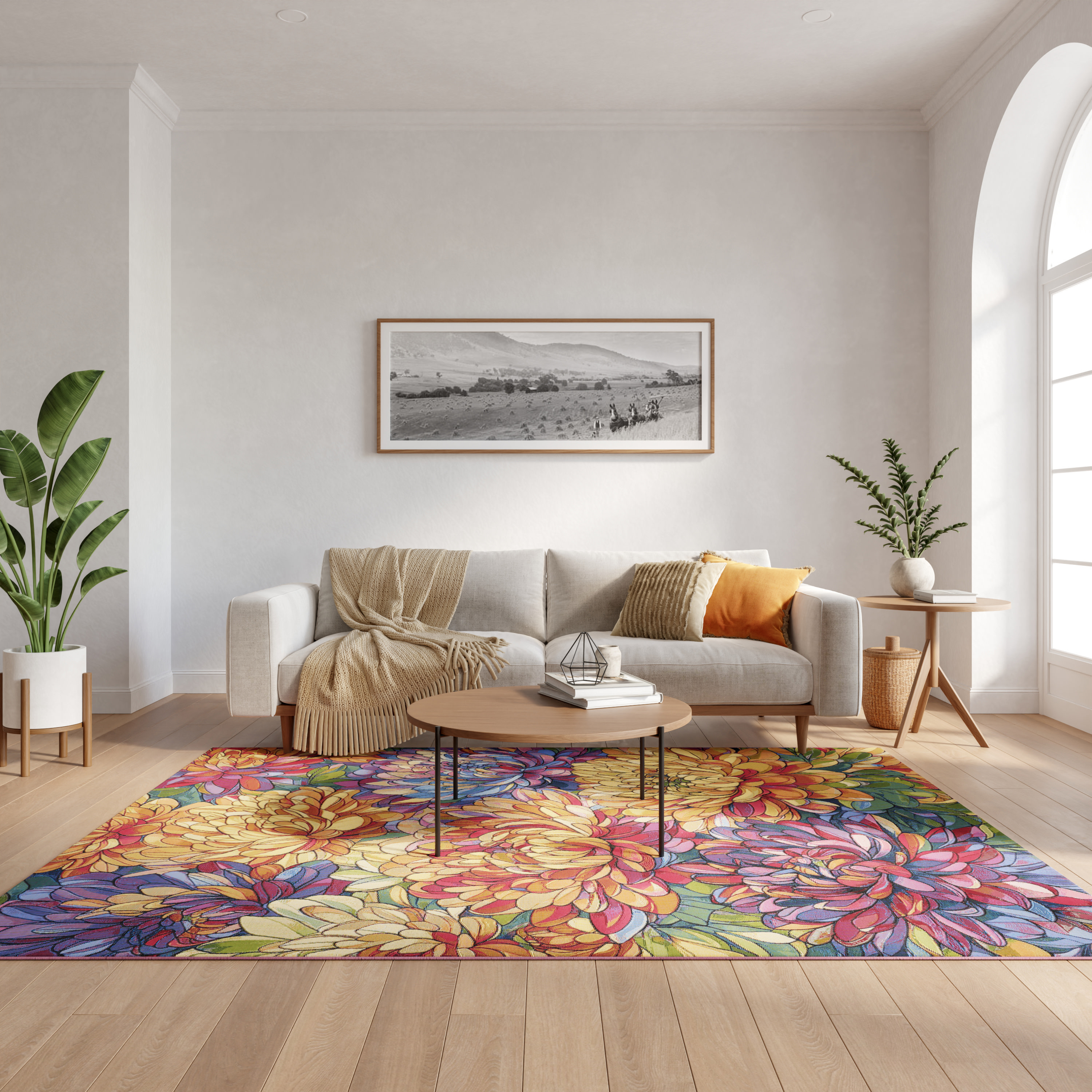 Nourison Color Splash 4' x 6' Multicolor Outdoor Rug