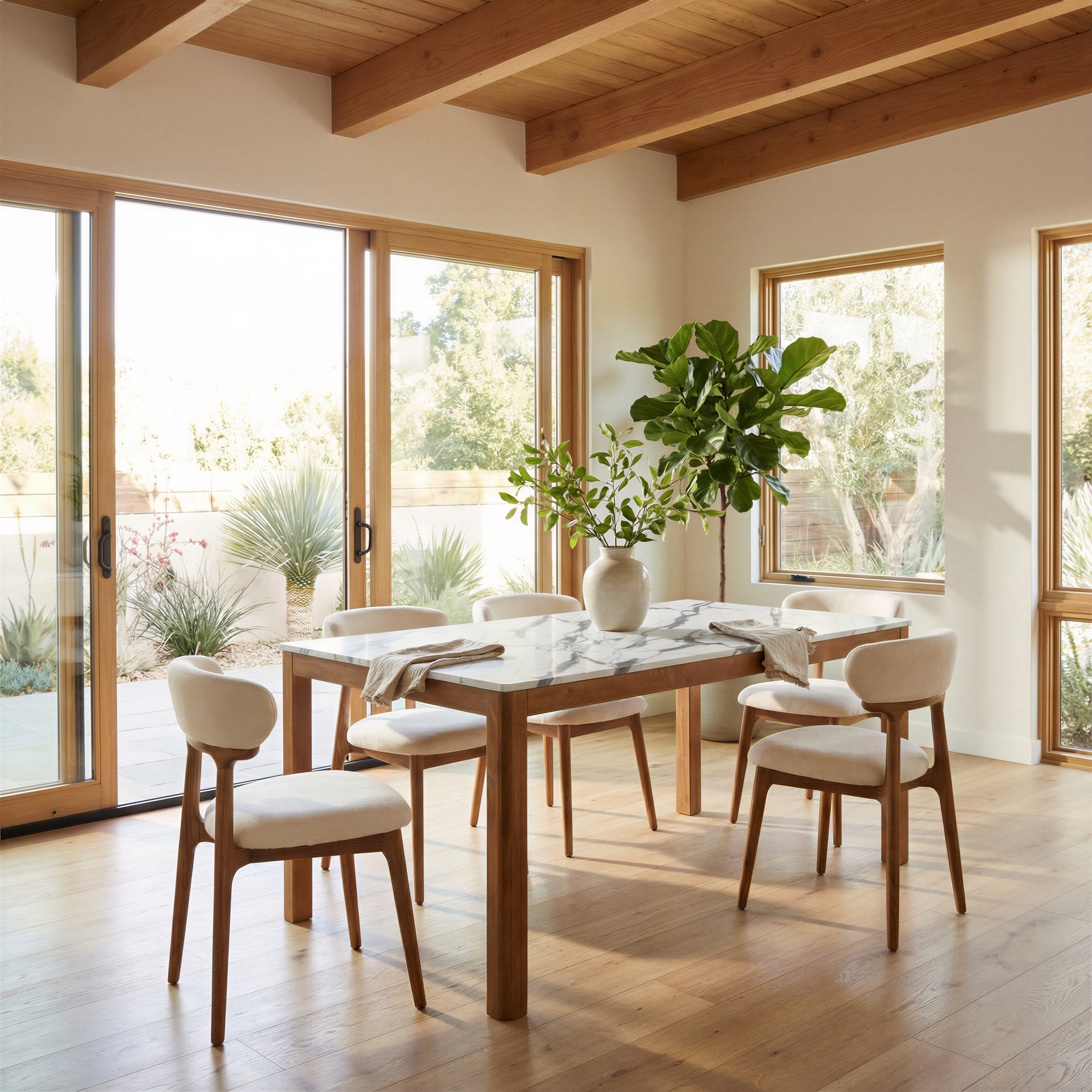 Cedar Dining Chair (Set of 2) White & Walnut product image