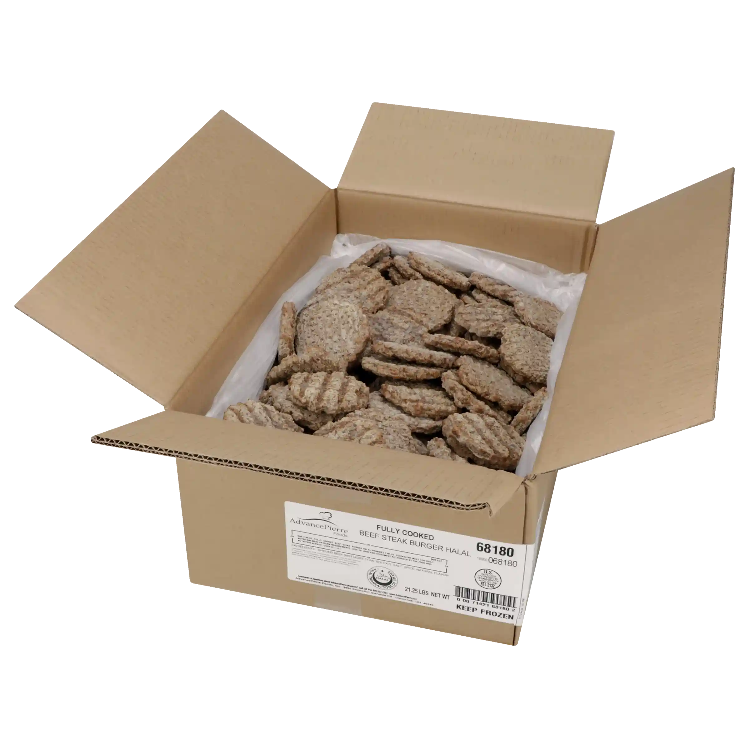 AdvancePierre™ Fully Cooked Flame Grilled Halal Certified Beef Burger, 2 oz._image_4