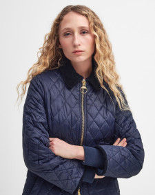 Beadnell Fitted Quilted Jacket Navy-Classic